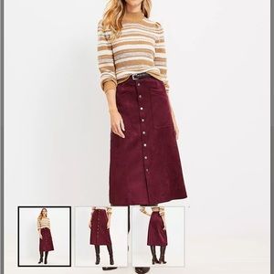 Faux Suede Moto MIDI Pocket Skirt | Loft